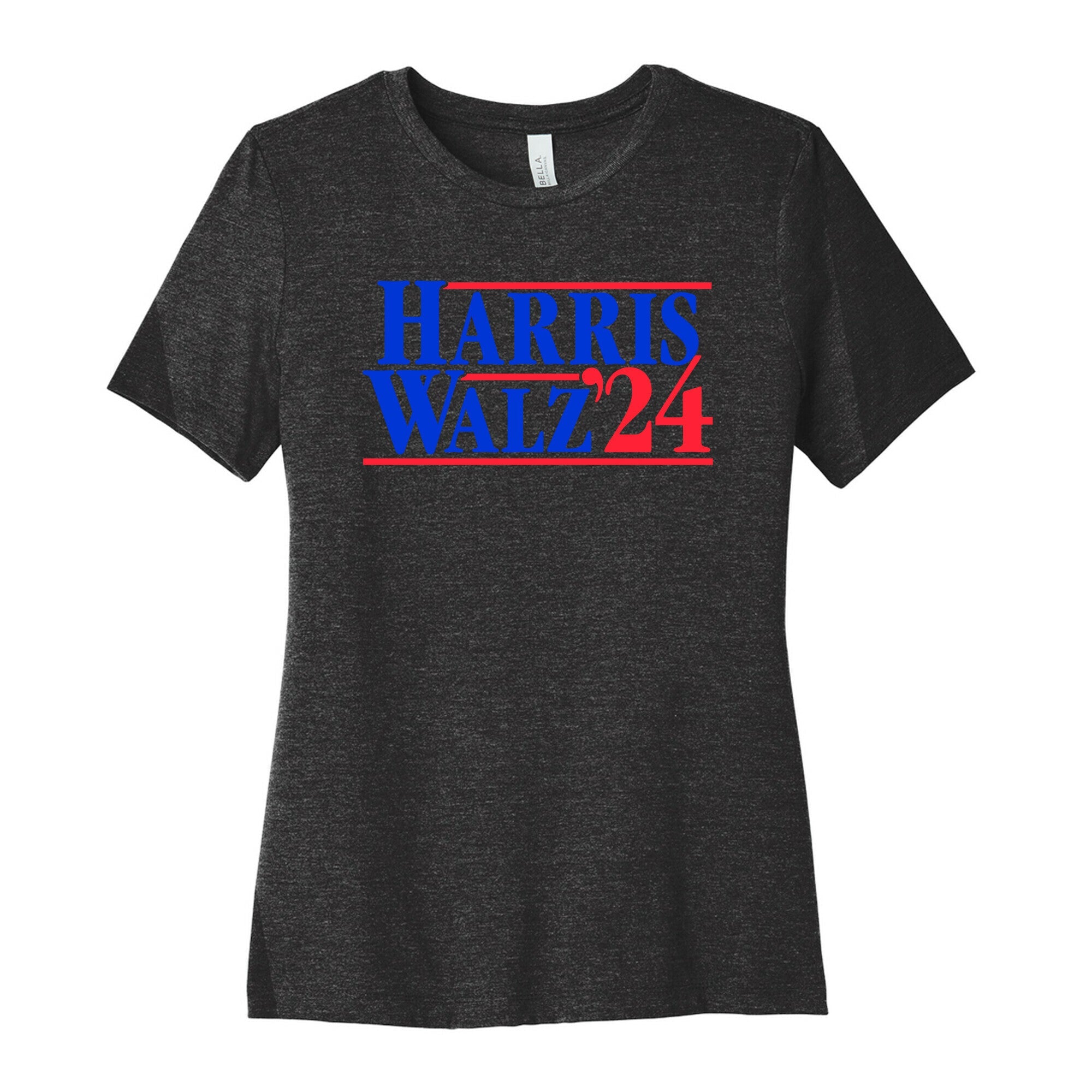 Harris Walz 2024 Blue Womens Cotton Tee